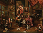 ₴ Картина бытового жанра художника от 186 грн.: Коллекционер в своем кабинете