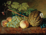 ₴ Картина натюрморт художника от 191 грн.: Натюрморт с фруктами, осой и бабочкой