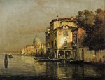 ₴ Картина городской пейзаж художника от 186 грн.: Венецианское каприччио с церковью Сан Симеон Пикколо на расстоянии