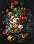 ₴ Репродукция натюрморт от 242 грн.: Цветы в вазе с бабочками