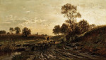 ₴ Картина пейзаж художника от 149 грн.: Пастух со своим стадом