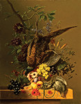 ₴ Картина натюрморт художника от 191 грн.: Натюрморт с фазаном и фруктами