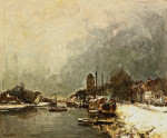 ₴ Картина пейзаж известного художника от 200 грн: Канал зимой