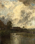 ₴ Картина пейзаж художника от 187 грн.: Дом у пруда