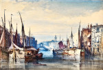 ₴ Репродукция городской пейзаж от 223 грн.: Большой канал, смотря на мост Риалто с юга
