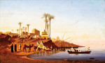 ₴ Картина пейзаж художника от 154 грн.: Переправа на Ниле