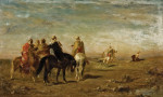 ₴ Картина бытового жанра художника от 154 грн.: Арабы на лошадях