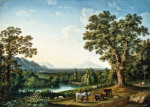 ₴ Картина пейзаж художника от 236 грн: Английский сад в Казерте