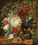 ₴ Картина натюрморт художника от 176 грн.: Букет цветов и птичье гнездо