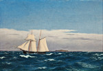 ₴ Картина морской пейзаж художника от 172 грн.: Морской пейзаж с островом Хьельм и побережьем Ютландии