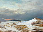 ₴ Картина пейзаж художника от 181 грн.: Зимний пейзаж с характером Северной Зеландии