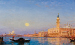 ₴ Картина городской пейзаж художника от 154 грн.: Гондолы на Большом канале, Венеция