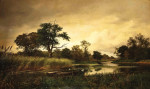 ₴ Картина пейзаж художника от 154 грн.: Вечернее настроение у реки