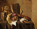 ₴ Картина натюрморт художника от 191 грн.: Ванитас с черепом и скрипкой