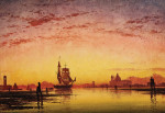 ₴ Картина морской пейзаж художника от 223 грн.: Венеция, ноябрьский вечер в лагуне