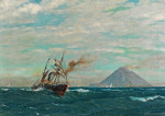 ₴ Картина морской пейзаж художника от 177 грн.: Регата у острова Стромболи