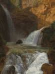 ₴ Картина пейзаж художника от 154 грн.: Вид на водопады в Тиволи