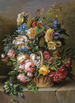 ₴ Репродукция натюрморт от 200 грн.: Богатый натюрморт с цветами
