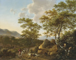 ₴ Картина пейзаж художника от 191 грн.: Итальянский пейзаж с пастухами