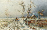₴ Репродукция пейзаж от 211 грн.: Буря в снежном пейзаже