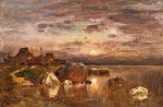 ₴ Репродукция пейзаж от 211 грн.: Закат над озером