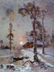 ₴ Репродукция пейзаж от 252 грн.: Зимний закат