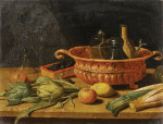 ₴ Репродукция натюрморт от 241 грн.: Фрукты, овощи, медный горшок и другие объекты