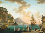 ₴ Картина морской пейзаж художника от 181 грн.: Вид на средиземноморскую гавань