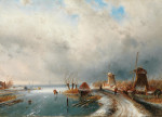 ₴ Репродукция пейзаж от 229 грн.: Зимний день на канале
