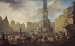 ₴ Картина бытового жанра художника от 158 грн.: Римский рынок на площади Пьяцца Навона