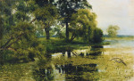 ₴ Картина пейзаж известного художника от 154 грн.: Заросший пруд