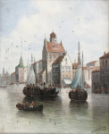 ₴ Картина городской пейзаж художника от 183 грн.: Фламандский порт