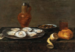 ₴ Картина натюрморт художника от 172 грн.: Натюрморт с устрицами, лимоном, оливками и кувшином