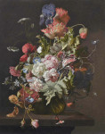 ₴ Картина натюрморт художника от 198 грн.: Натюрморт с цветами в стеклянной вазе
