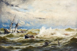 ₴ Картина морской пейзаж художника от 184 грн.: Кораблекрушение в бурном море