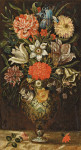 ₴ Картина натюрморт художника от 162 грн.: Натюрморт с букетом цветов в фарфоровой вазе