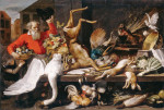 ₴ Репродукция натюрморт от 217 грн.: Натюрморт с дичью, фруктами и овощами на рынке