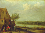 ₴ Картина бытового жанра известного художника от 199 грн.: Коттедж у реки с видом на замок