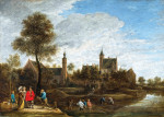 ₴ Картина бытового жанра известного художника от 173грн.: Вид на замок Sterckshof недалеко от Антверпена