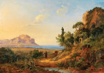 ₴ Репродукция пейзаж от 381 грн.: Вид на залив Палермо с Монте Пеллегрино