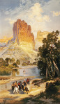 ₴ Картина пейзаж відомого художника від 141 грн.: Скелі Верхньої річки Колорадо, Вайомінг