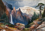 ₴ Картина пейзаж известного художника от 175 грн.: Водопад Тауэр и Серная гора, Йеллоустоун