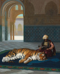 ₴ Картина бытового жанра известного художника от 201 грн.: Тигр и стражник