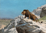 ₴ Картина бытового жанра известного художника от 194 грн.: Настороженный лев