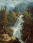 ₴ Картина пейзаж художника от 189 грн.: Гисбах на озере Бринц