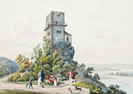 ₴ Картина пейзаж художника от 194 грн.: Горный замок Грайфенштайн на Дунае