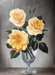 ₴ Картина натюрморт художника от 17098 грн.: Желтые розы в полном цвету
