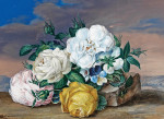 ₴ Репродукция натюрморт от 309 грн.: Розы на камне в пейзаже
