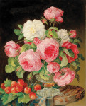 ₴ Картина натюрморт художника от 205 грн.: Розы с черешней