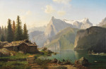 ₴ Картина пейзаж художника от 179 грн.: На озере Люцерн